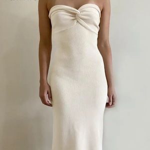 White Strapless Dress